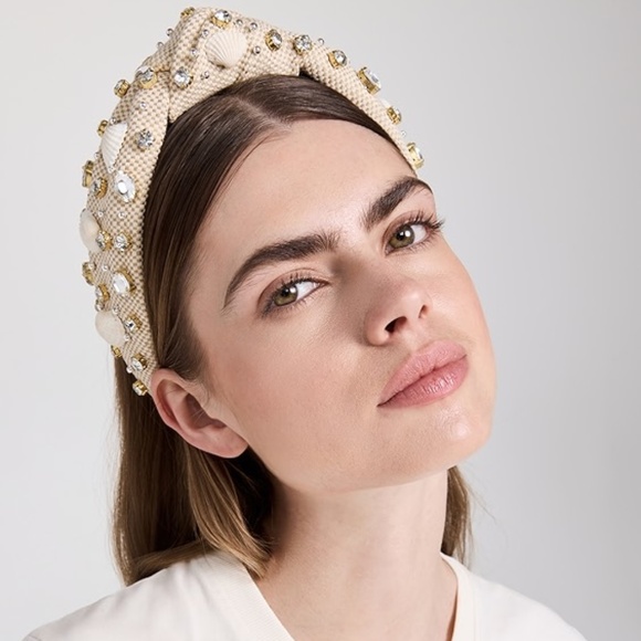 LELE SADOUGHI Shellona Crystal  Silver Sand Knotted Headband main image 4